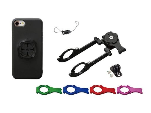 [レックマウントプラス]CYCLEマウントキットIPHONE6/6S/7/8/SE2/SE3用【R+CYCLE1-IPC1】(ナローマウントR+NARROW1(31.8MM用)+専用ケース)