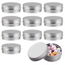 Doyimeアルミ缶クリームケース5ml10個セットアルミ化粧品軟膏容器クリーム容器小分け詰め替え空容器旅行携帯便利シール缶ペースト容器小物収納