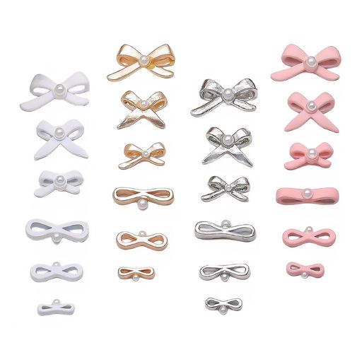 【豊富なデザイン】この24個セットには、6の蝶結びデザイン、それぞれ4色が用意されています。カラフルでマッチングしやすく、上品で可愛らしいデザインは、ネイルの魅力を引き立てます。 【3Dネイルパーツ】私たちのMAEXUSネイルパーツ3D立体...