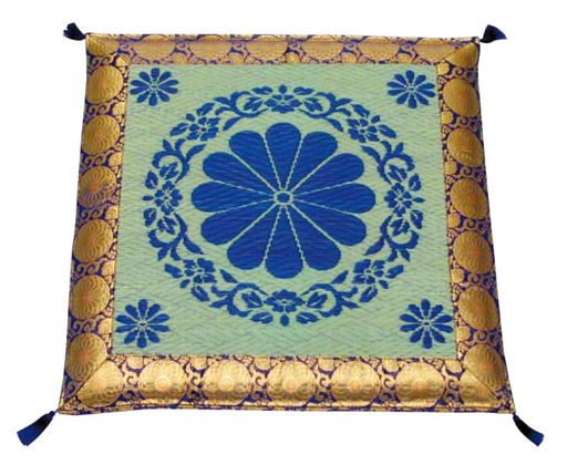 創筵(Souen)御前座布団十二菊(紺)