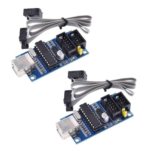 2PCS USBTiny USBtinyISP AVR ISP Programs Bootloader 6Pin Programming Cable
