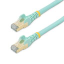 StarTech.comCat6aLANケーブル7.5mアクアツメ折れ防止RJ45コネクタ10ギガビット対応カテゴリー6aケーブル6ASPAT750CMAQ