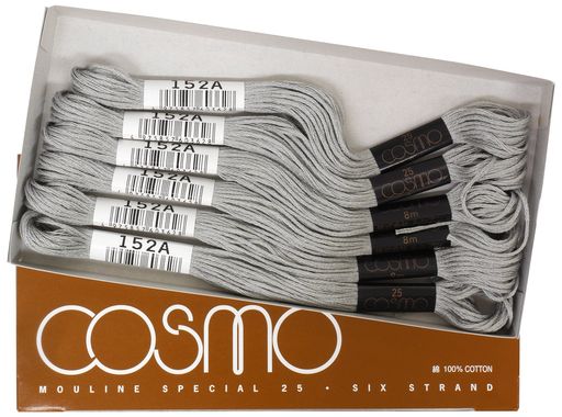 Rakuten - LECIEN(ルシアン)cosmo25番刺しゅう糸8m束Col.152グレー系1箱6束入り