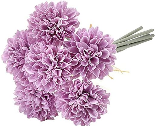 アスカ(Asca)ASCA造花ポンポンマムバンドル(1束6本)ライトパープルA-34240-007B8x8x17cm