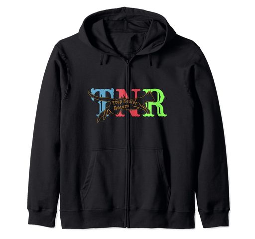 TNRTrapNeuterReturnFeralCatAdvocateCatLoverジップパーカー