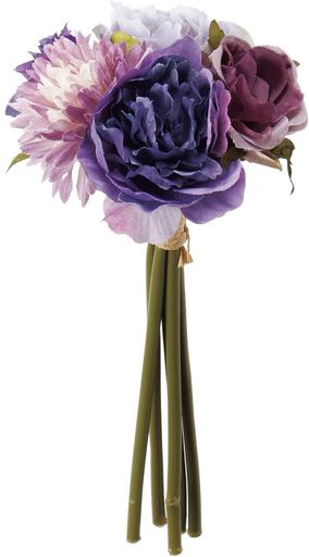 アスカ(Asca)造花ミックスフラワーブーケラベンダー