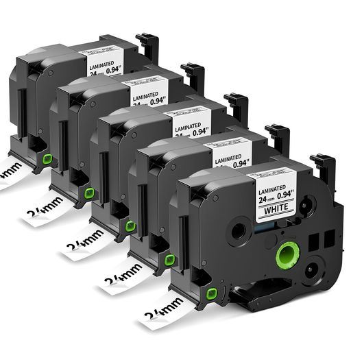 ASprinte互換ブラザーピータッチテープ24mm白地黒文字TZe-251TZe251ラミネートBrotherPタッチPTouchTZeテープPT-D610BTPT-P710BTPT-P910BTとの互換性