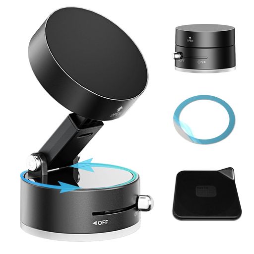 【真空吸盤+超強磁力】BENTOBENスマホホルダー車安定性MagSafe対応強力マグネット内蔵超強力真空吸盤多..