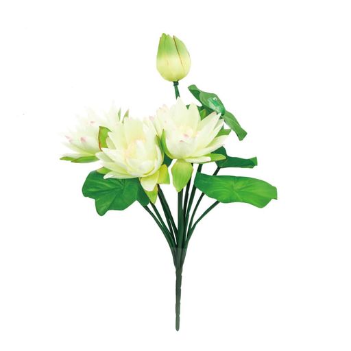 キューフラ(Q-FLA)造花アーティシャルフラワーハスブッシュWHホワイトアレンジメント資材784576