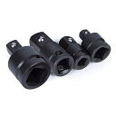 KIMLONTON4個セットソケットアダプター差込角変換ソケット6.35mm(1/4”)9.5mm(3/8”)12.7mm(1/2”)電動ドリル用工具