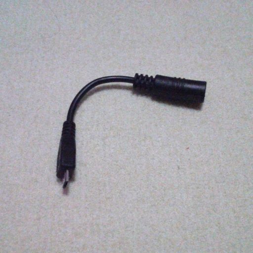 POKAHDC電源変換ケーブルマイクロUSBオス/メス外径5.5mm内径2.1mm