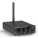 FosiAudioBT10ABluetooth5.0パワーアンプステレオアンプ50Wx2小型高低音2チャンネルデジタルクラスDレシーバーベースパッシブスピーカー用増幅器家庭用電源アダプタ付き