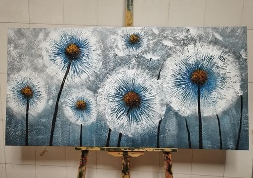 油絵・絵画、フレーム付きキャンバスの油彩画、手描きのモダンな抽象の大きな壁画、ホームデコレーショ..