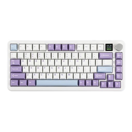 MechLands AJAZZ AK820 MAX HE ホール効果ゲーミングキーボード 調整可能なアクチュエーション スクリーン&ノブ付き 3モードワイヤレスラピッド磁気キーボード クリーミーなガスケット RGBバック…