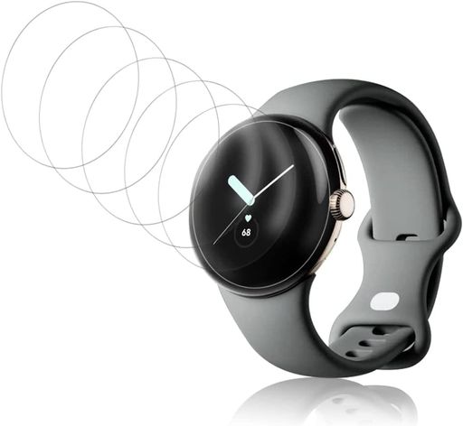 【5枚入り】ELYBYYLE FOR GOOGLE PIXEL WATCH 2 フィルム 2024 湾曲まで覆える 全面保護 TPUフィルム 99%高透過率 隅浮き防止 取扱簡単 気泡なし 指紋防止 傷自動修復技術 ケースに干渉せず GOOGLE