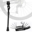 Oziral自転車キックスタンドサイドスタンドアルミニウム合金軽量片足携帯マルチツール付き自転車スタンド簡単取り付け16/20/24/26インチ/700C対応クロスバイクロードバイクマウンテンバイ…