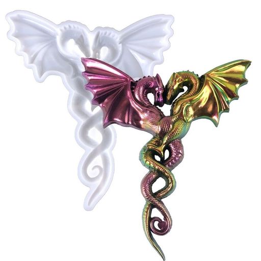 恋人ドラゴンシリコーン金型アート鋳造型壁の装飾DIYペンダントぶら下げ飾り