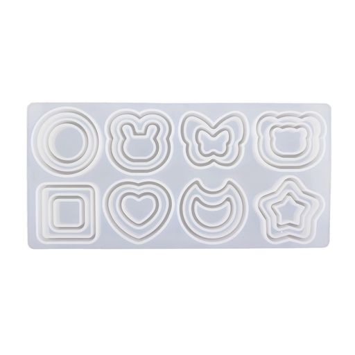 シリコンモールド流砂型8種類レジン型ダブルハートダブルシェイカーハートシェイカーモールドDIY手作り..