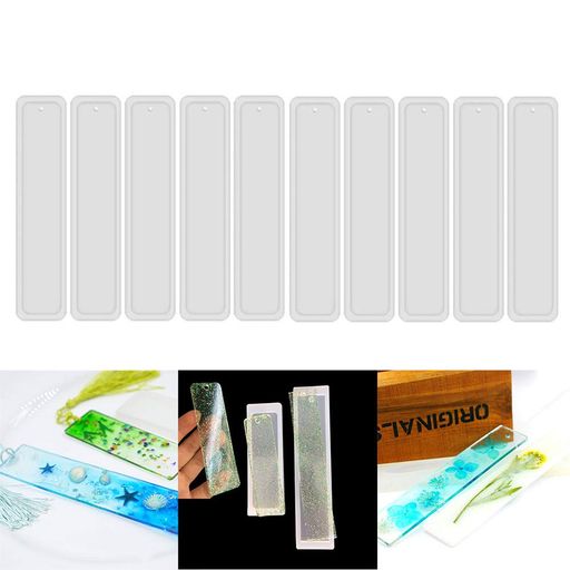 Kingsieレジン型10個セットしおりシリコンモールドブックマークブックマーカーハンドメイド手作りuvレ..