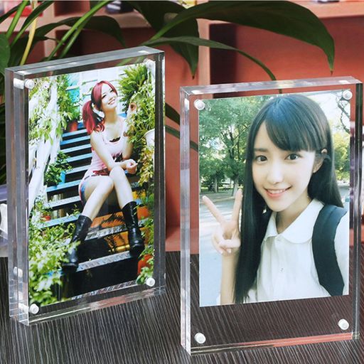 アクリルフォトフレームKG判写真立てマグネット式縦横兼用クリア透明感で魅せる両面使用可能展示フォト..