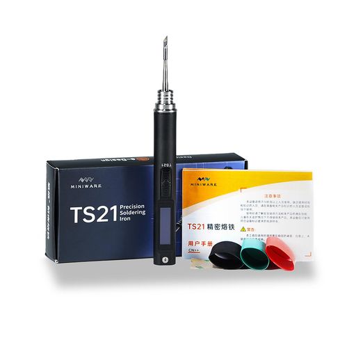 TOOLSAVING TS21はんだごて 3秒急速加熱 100-450°C調節可能 温度制御 光線補充ランプ設計 熱収縮カバーが付き 電子作業 家電修理 電気DIY用 携帯便利