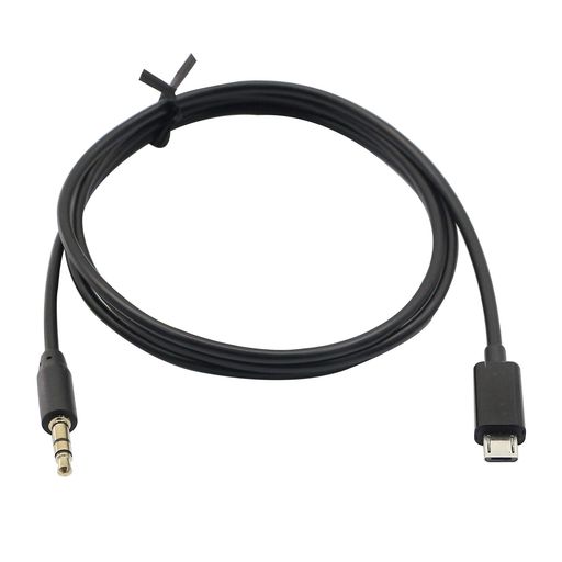 SinLoonmicro3.5mmサウンドカードケーブルauxラインオーディオ出力ケーブルマイクロUSBオス-3.5mmプラグ3.5mmオーディオケーブル1m