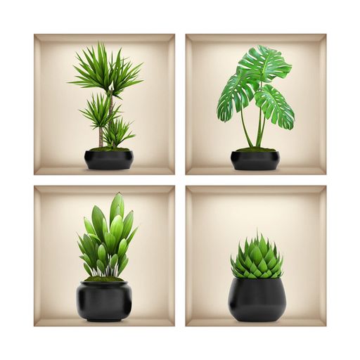 WOHAHAウォールステッカーおしゃれ植物植木鉢インテリア観葉植物多肉植物緑景色北...