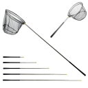 玉網ラバーランディングネット魚網タモ網三角型伸縮折りたたみ190CMアルミ材質超軽量コンパクト釣りネット伸縮4段階調節可能淡水海水渓流適用