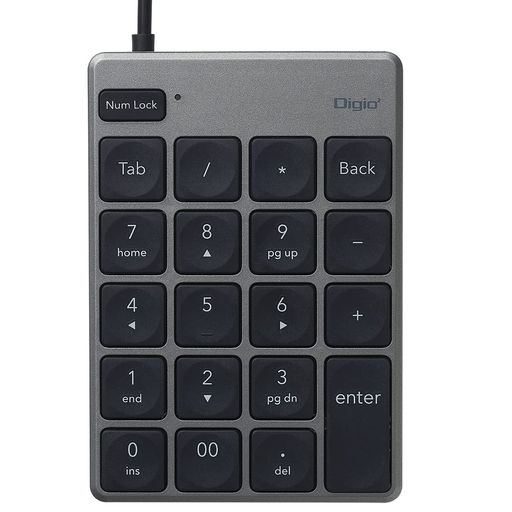 ナカバヤシDigio2USB有線薄型テンキーボードグレーZ8751