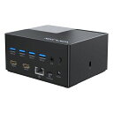 WAVLINKUSBCドッキングステーション10-in-1type-cポートデュアルHDMIRJ45ethernet100WPD電源伝送4つのUSBポートオーディオ入出力、Mac、Windows、Thunderbolt