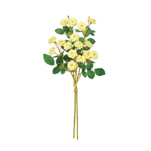 東京堂(Tokyodo)造花マーメイドローズバンドル#004イエロー花径2.5xL34xW15cm1束(2本)FM000123-004