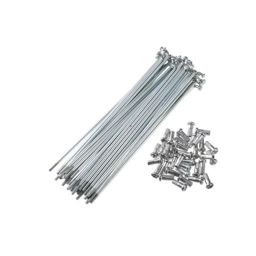 BULLSPANN スポーク 自転車用 13G スチールスポーク ニップル付き 40本 ロードバイ...