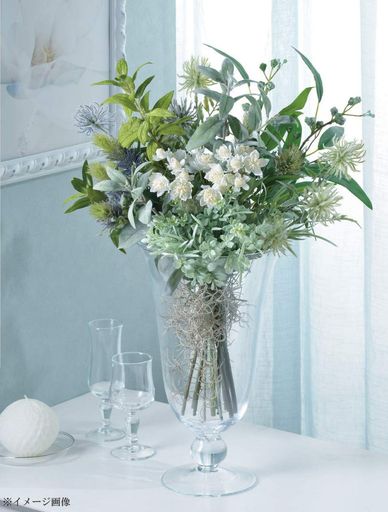 ASCA造花アザミx8/フロストグリーン全長52cmA-33577-051F