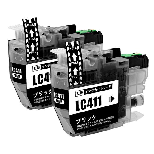 ��SHUOLEI��Brother�ѥ֥饶����LC411-2PK�ߴ����󥯥����ȥ�å�LC411����(2�ѥå��֥�å�)�ǿ����å׷���ͥ�ɸߴ����󥯥����ȥ�å�����ɽ���б�����DCP-J1800NDCP-J526NDCP-J914N