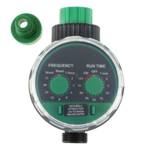 Hicelloガーデン自動散水タイマー電子散水システム調整可能な潅漑コントローラー防水潅漑タイマー自動水栓給水ウォータータイマーガーデニング潅漑節水用お庭の水まき芝生向け庭園用…
