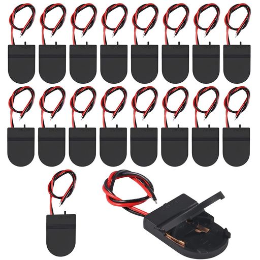 20個CR2032ボタン電池の電池ソケットホルダーON-OFFスイッチ付きのケースカバー3Vバッテリーボックス