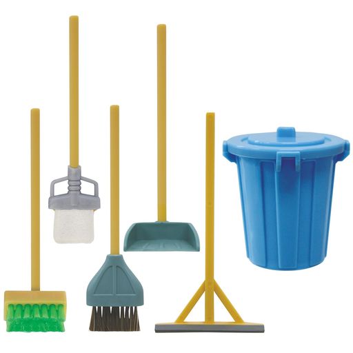 KOKUBO(コクボ)miniおそうじ道具6種セットデッキブラシちりとりトンボほうきモップゴミ箱コレクション..