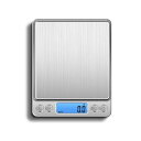 SZSLデジタル定規0.1g-3000g精密キッチン定規調理定規コンパクト計量可能な風袋引抜き機能多用途超小型(シルバー)