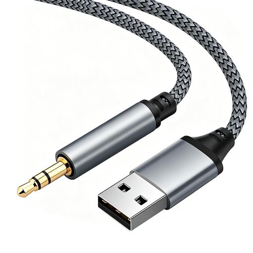 USB to 3.5mm 音声変換ケーブル 1m WUXIAOCSG DAC搭載 USB-A AUX 変換 aux ケーブ...