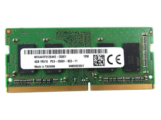 MicronMTA4ATF51264HZ-2G6E1非ECCPC4-2666V4GBDDR426Gbit/、260pinSDRAMSODIMMシングルキットラップトップメモリー-OEM