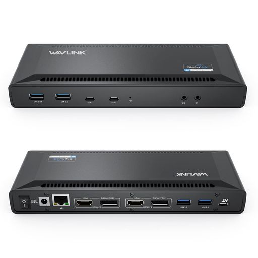 WAVLINK65W電源、送出サンダーボルト3の互換性、5Kシングルビデオディスプレイ、2xDisplayポート、2xHDMI、ギガビットイーサネット、2USB3.0ポート、2タイプCとのUSBCデュアル4Kドッキングステー…