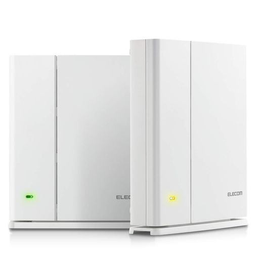 [特徴]メッシュネットワークを構築することで、スマートスピーカーなどのIoT機器が、より繋がりやすく・より切れにくくなるe-Meshスターターキット(e-Meshルーター・e-Mesh専用中継器、各1台)です。 [対応OS]Windows7以降、MacOS 10.8以降、iOS 10.0以降、Android 4.4以降 [推奨利用環境]戸建 3階建・マンション4LDK、接続台数30台 [セキュリティ]繋がるIoT機器を守るため、業界トップクラスのトレンドマイクロ社セキュリティ「スマートホームネットワーク(TM)」を搭載しています。 [サイズ](W)約141.0x(D)約36.5x(H)約160.mm (本体のみ)