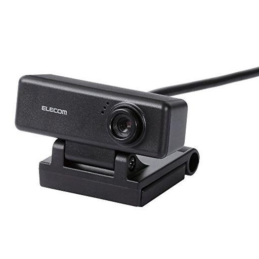 エレコム WEBカメラ UCAM-C310FBBK HD 720p 30FPS 100万画素 マイク内蔵 高精細ガラスレンズ ケーブル長1.5m ブラック