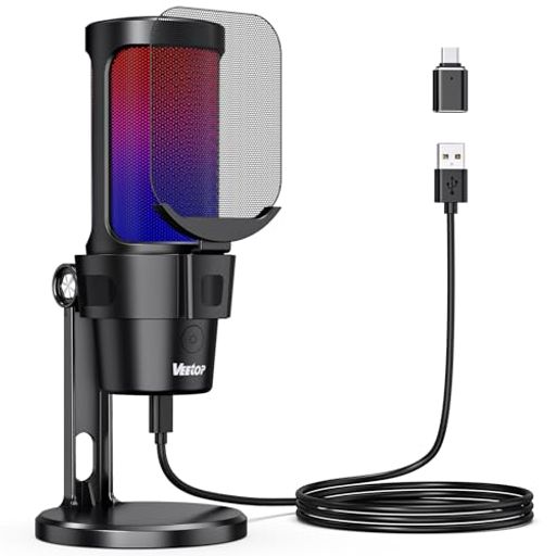 VEETOP USB ǥ󥵡ޥ ߥ󥰥ޥ PC ޥ RGB饤ƥ ۿѥޥ ǥɻظ 󥿥å...