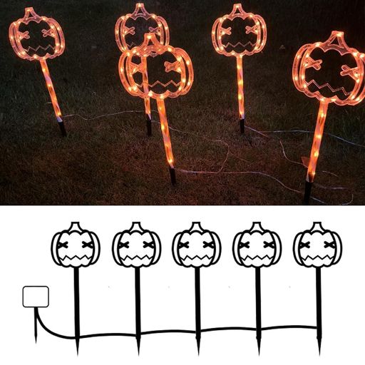 【5 in 1 ハロウィーン ストリングライト】5つのカボチャ/ゴーストが付いたストリングライトのセット、とてもかわいい。中庭、玄関前、道路の隣での使用に特に適しています。 【ソーラー充電】スイッチをオンにして、直射日光の下に置いて、日中は太陽光で自動的に充電し、暗くなると光センサーが感知して、ライトが自動的に点灯します。満充電状態で約8時間点灯できます。 【IP55防水】防水仕様ですので、水しぶきの心配はありません。屋内での飾りはもちろん、屋外でも雨や雪の日にも安心でご利用いただけるようになります。 【幅広い用途】クリスマス、ハロウィーン、パーティー、結婚式などいろいろな祭りに適合です。ご家庭のお庭やベランダ、玄関はもちろん、お店周りとホテル、商業ビル、フェンス、窓、クラブ、コンサート、カラオケ、ファッションショー、ダンスホール、レストラン、広場、街路樹に最適なライト。 【簡単な設置】:ハロウィーンソーラーライトは安全で、専門家による設置は必要ありません。あなたは日陰なしで日光の下で地面に太陽の光を挿入することができます。すばやく簡単にインストールできます。