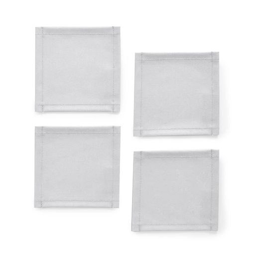 スタイルデコール(STYLEDecor)コースターラミネートおしゃれ布4枚セット洗える北欧無地グレーW3003010