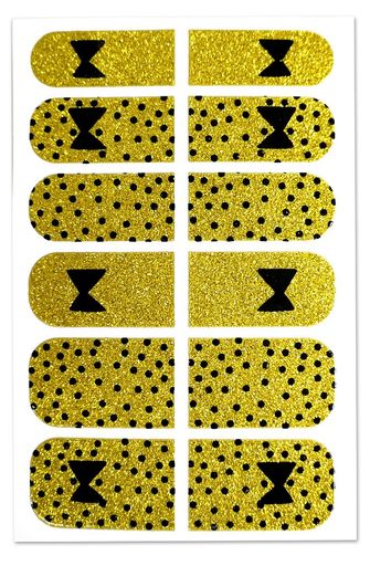 サムラインDressupNailネイルシールリボンxゴールド2個パック