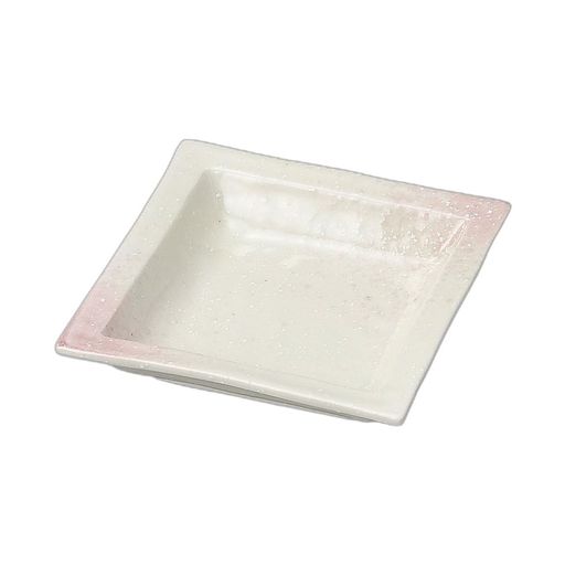 紫吹き四角鉢[10.3x2.4cm]|角鉢|