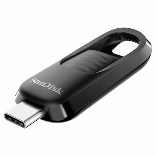 SanDisk(サンディスク)1TBウルトラスライダーUSBType-CフラッシュドライブUSBスティック高速パフォーマンスメモリースティック最大400MB/秒の読み取り速度USB3.2Gen1格納式コネクタキーリングブ…