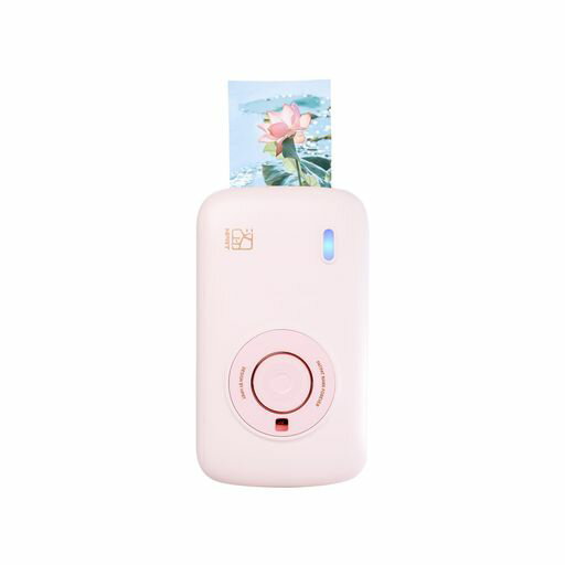 HPRTCP2100フォトプリンターミニスマホ写真プリンターモバイルポータブルインスタントフォトプリンターかわいいフォトアルバム旅行贈り物(プリンター1台+フォト用紙10枚)ピンク
